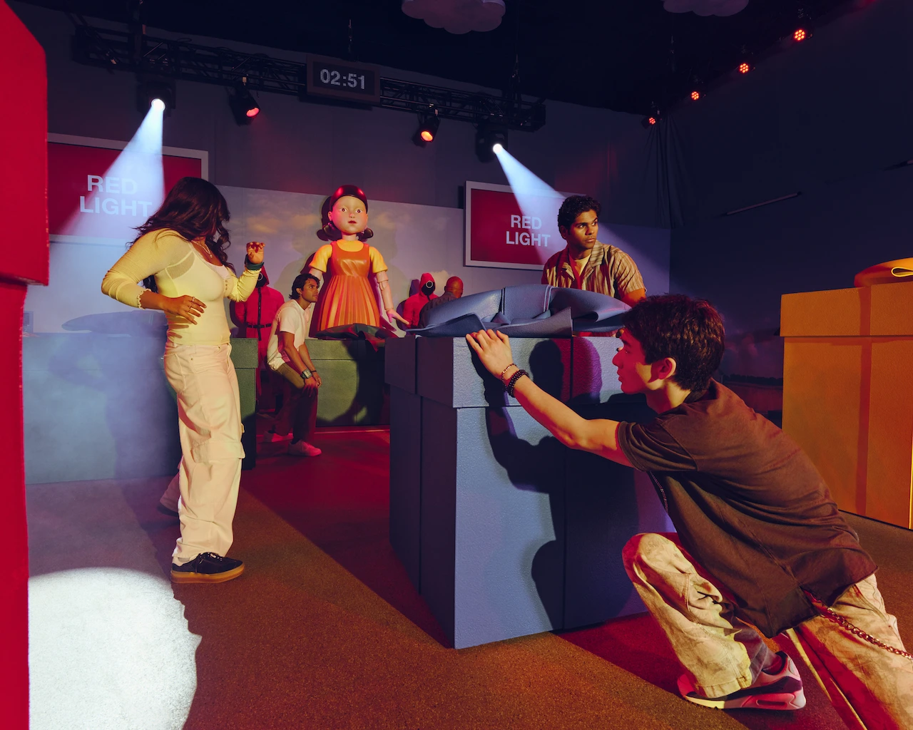 Group playing Squid Game